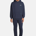 Tuta con cappuccio oversize tinta in capoBlue Navy